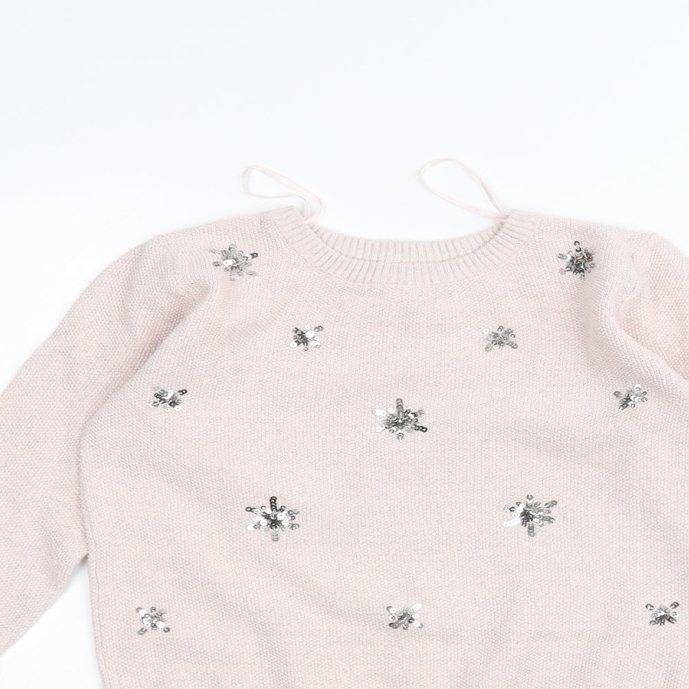 George Girls Pink   Pullover Jumper Size 8-9 Years