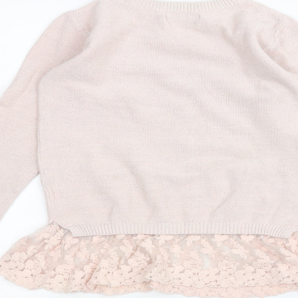 George Girls Pink   Pullover Jumper Size 8-9 Years