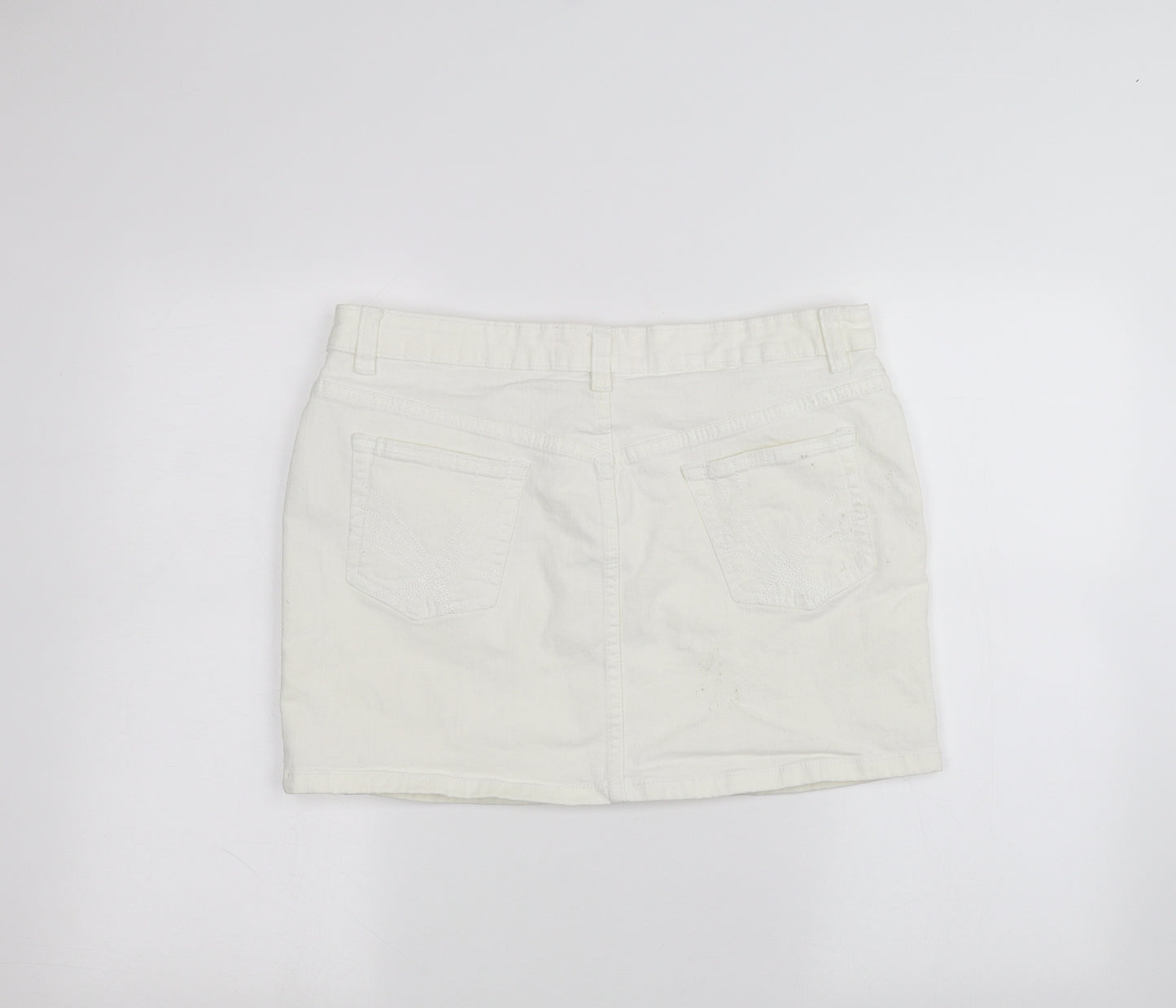Cherokee Womens White   A-Line Skirt Size 14