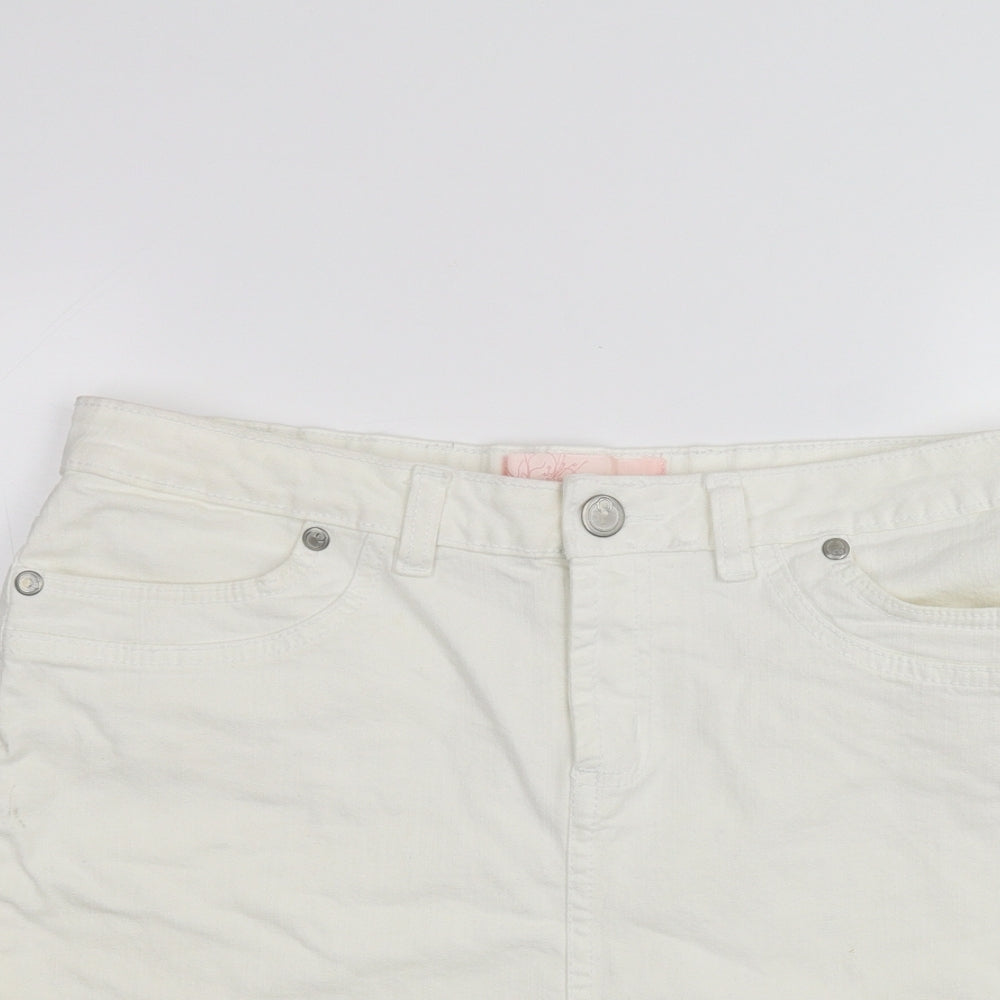 Cherokee Womens White   A-Line Skirt Size 14