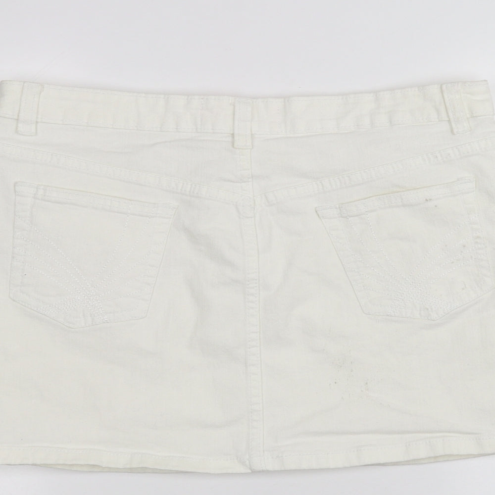 Cherokee Womens White   A-Line Skirt Size 14