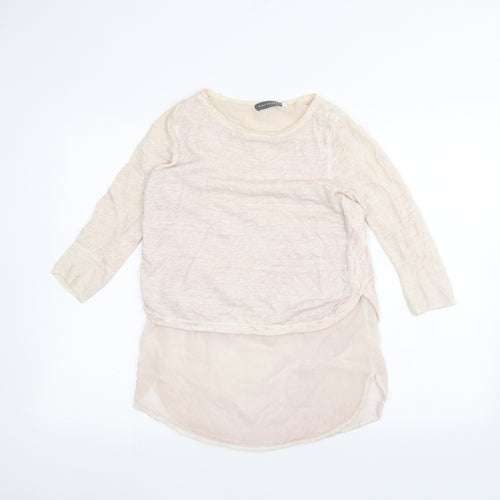 Mint Velvet Womens Beige   Basic Blouse Size 10