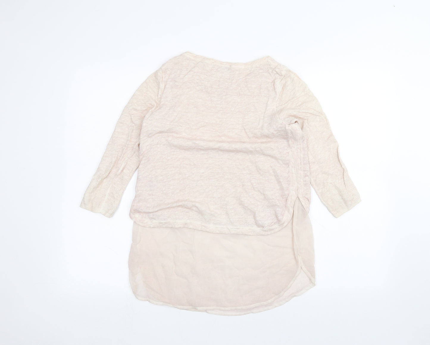 Mint Velvet Womens Beige   Basic Blouse Size 10