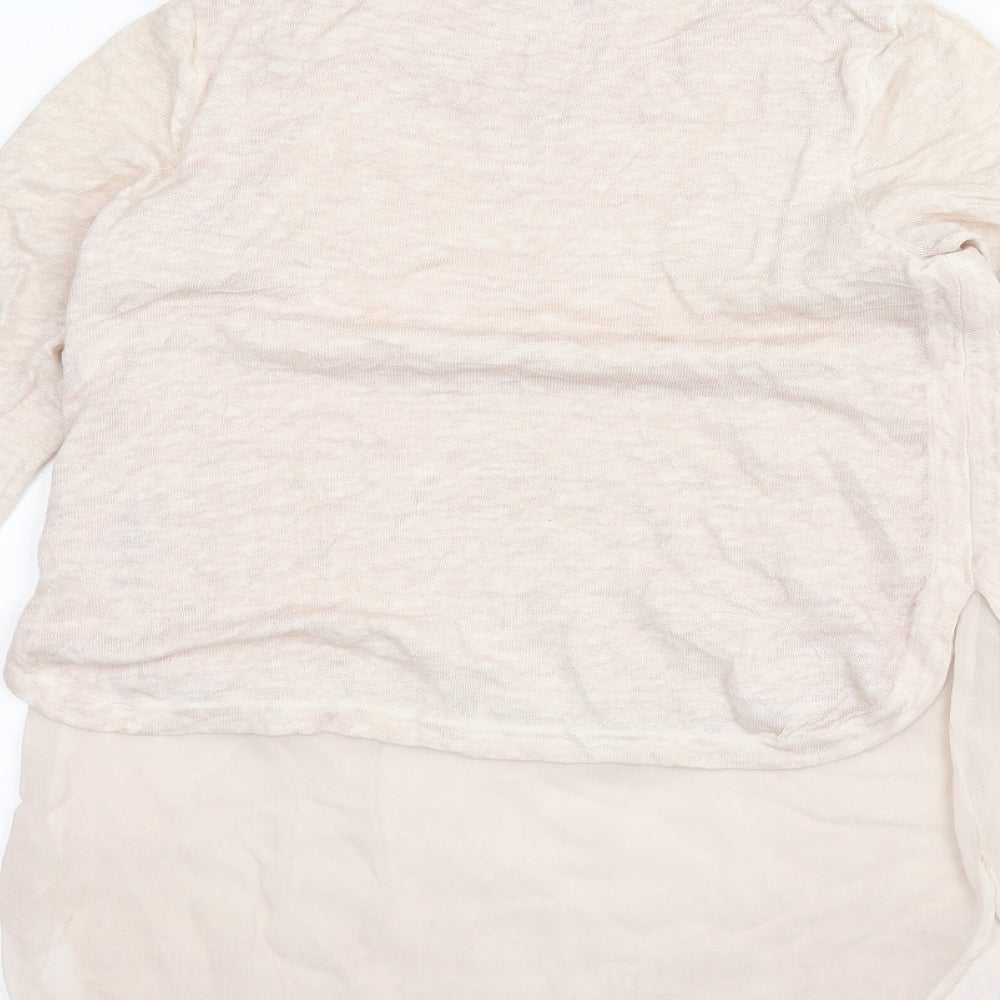 Mint Velvet Womens Beige   Basic Blouse Size 10