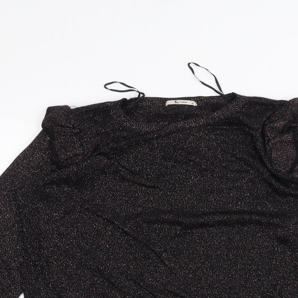 TU Womens Black   Basic T-Shirt Size 14