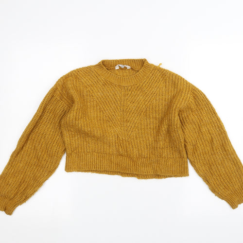 Matalan Girls Yellow   Pullover Jumper Size 10 Years