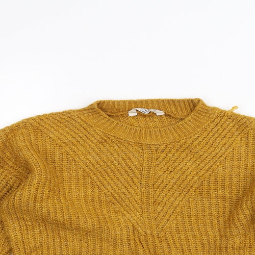 Matalan Girls Yellow   Pullover Jumper Size 10 Years
