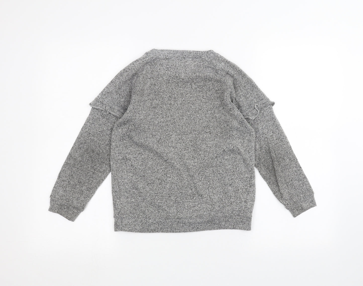 Primark Girls Grey   Pullover Jumper Size 8-9 Years  - Unicorn