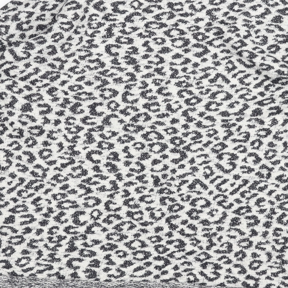 F&F Womens White Animal Print  Pullover Jumper Size 16
