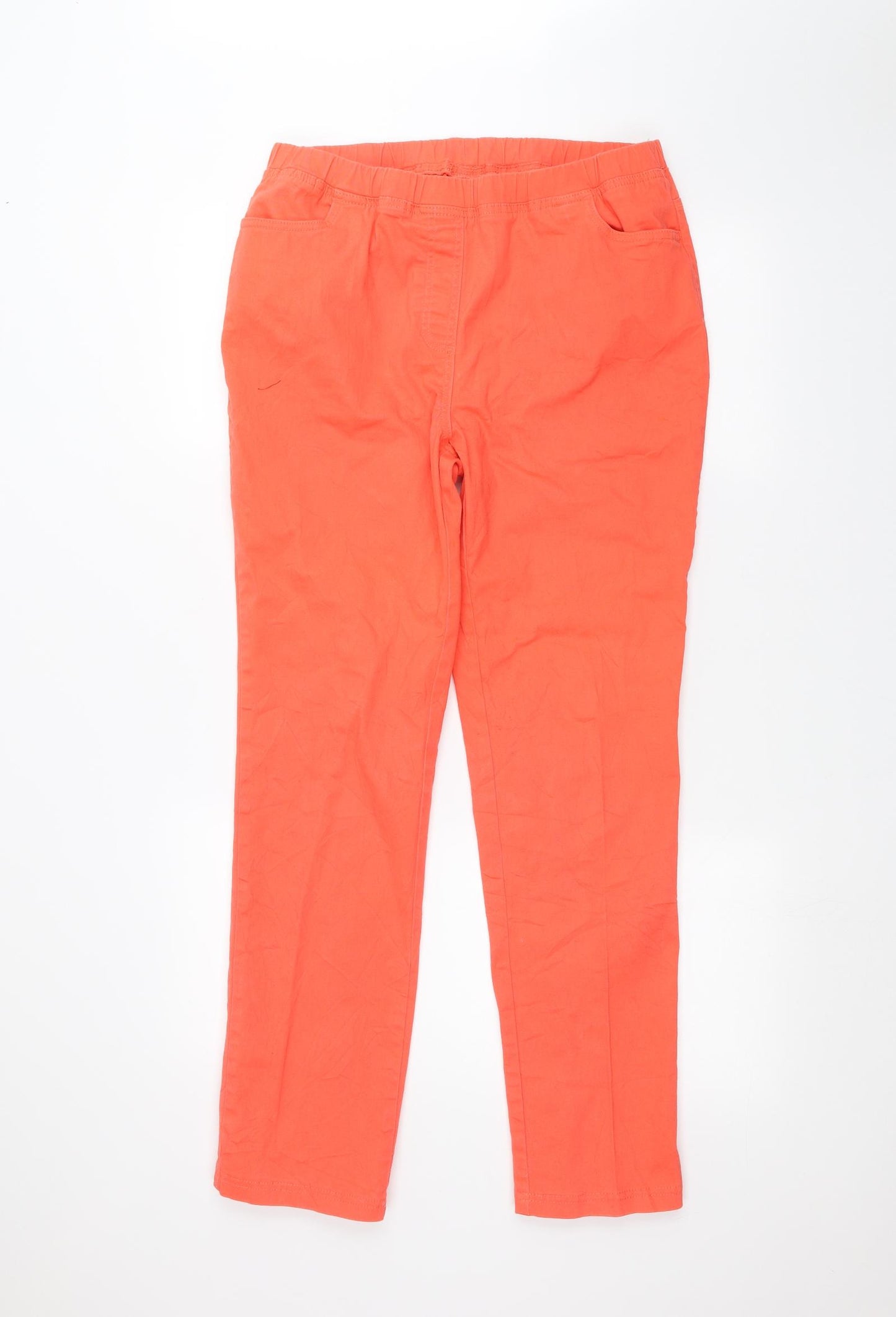 Damart Womens Orange   Straight Jeans Size 14 L29 in