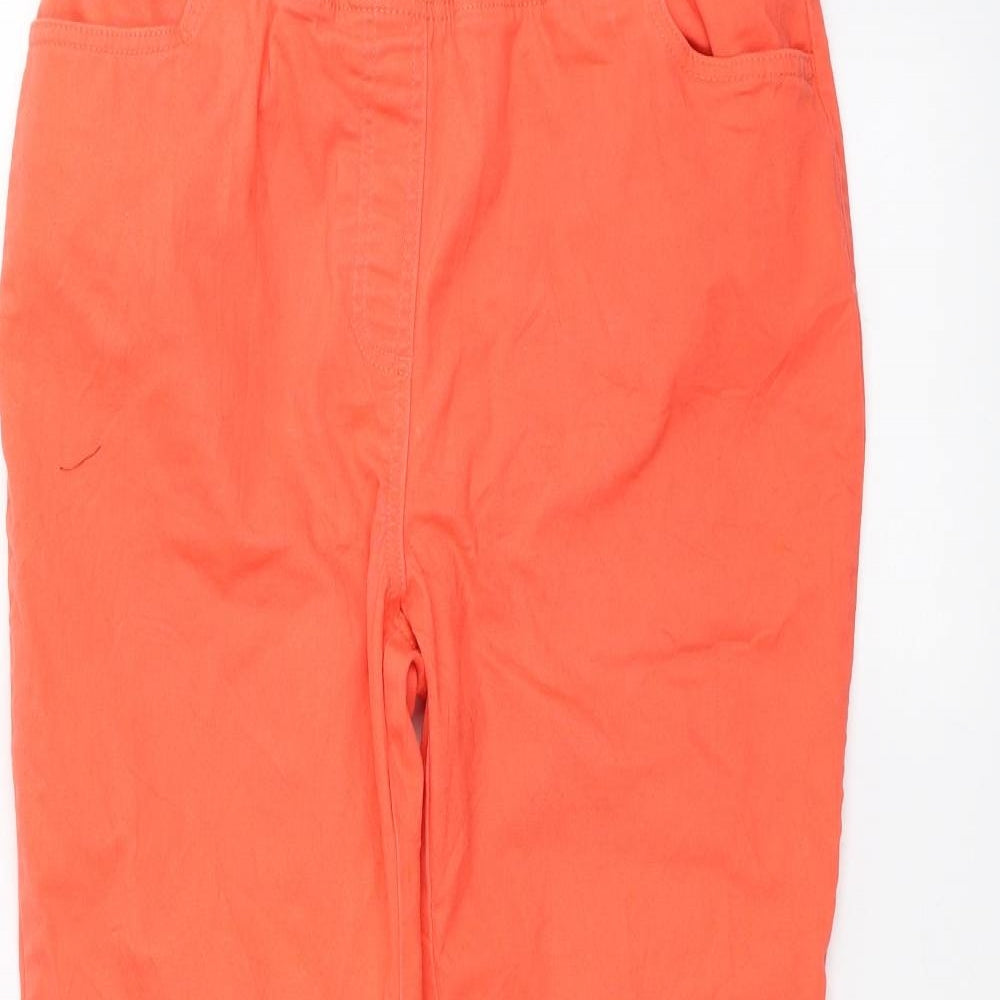 Damart Womens Orange   Straight Jeans Size 14 L29 in