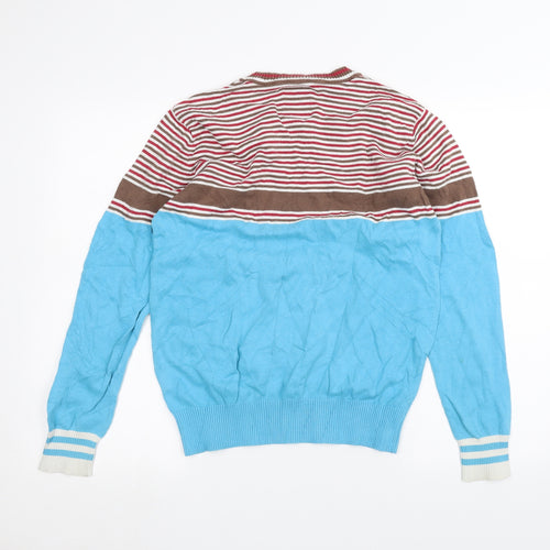 Urban District Womens Blue Striped  Pullover Jumper Size L