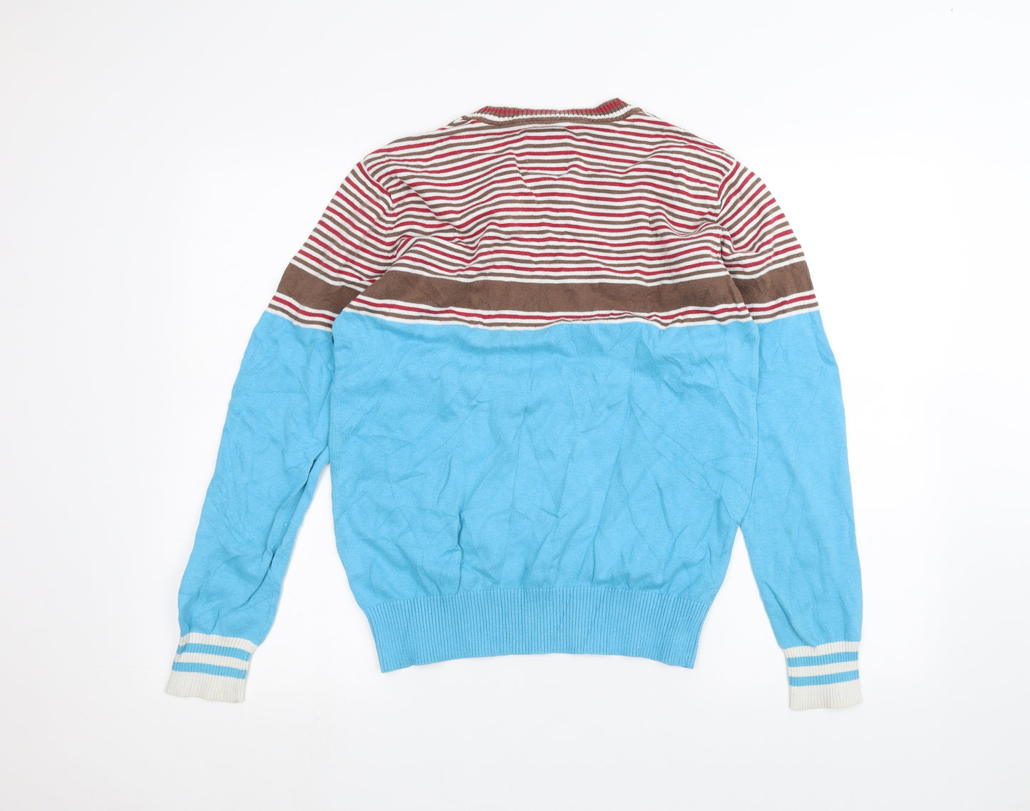Urban District Womens Blue Striped  Pullover Jumper Size L