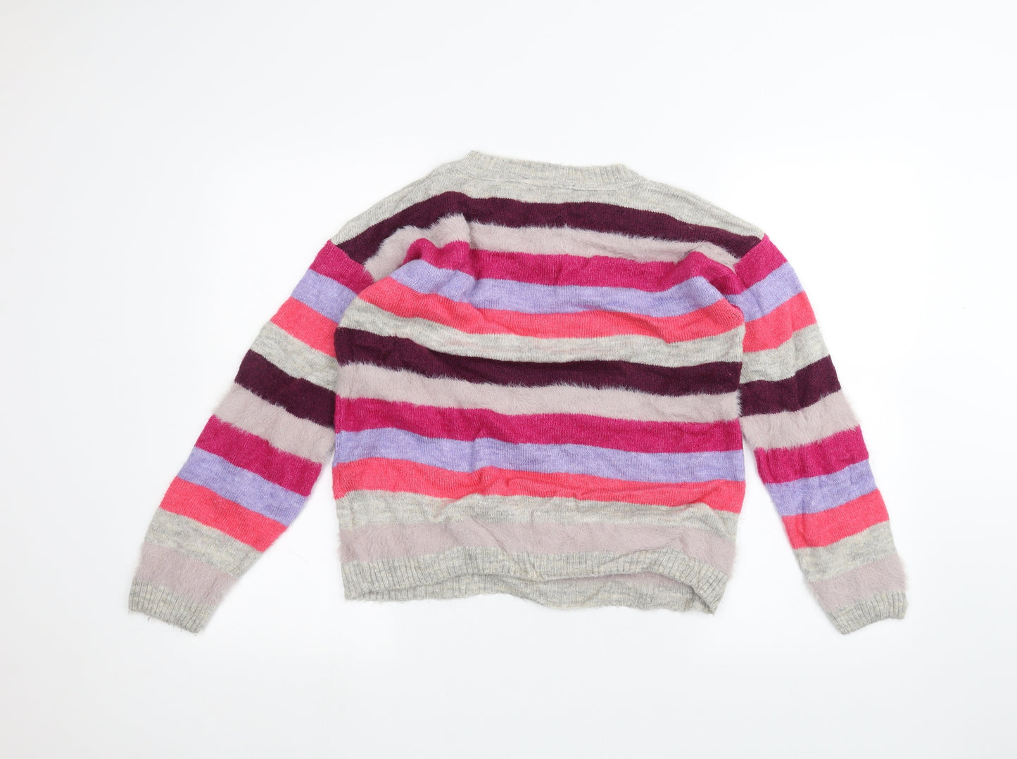 George Womens Grey Striped  Pullover Jumper Size S