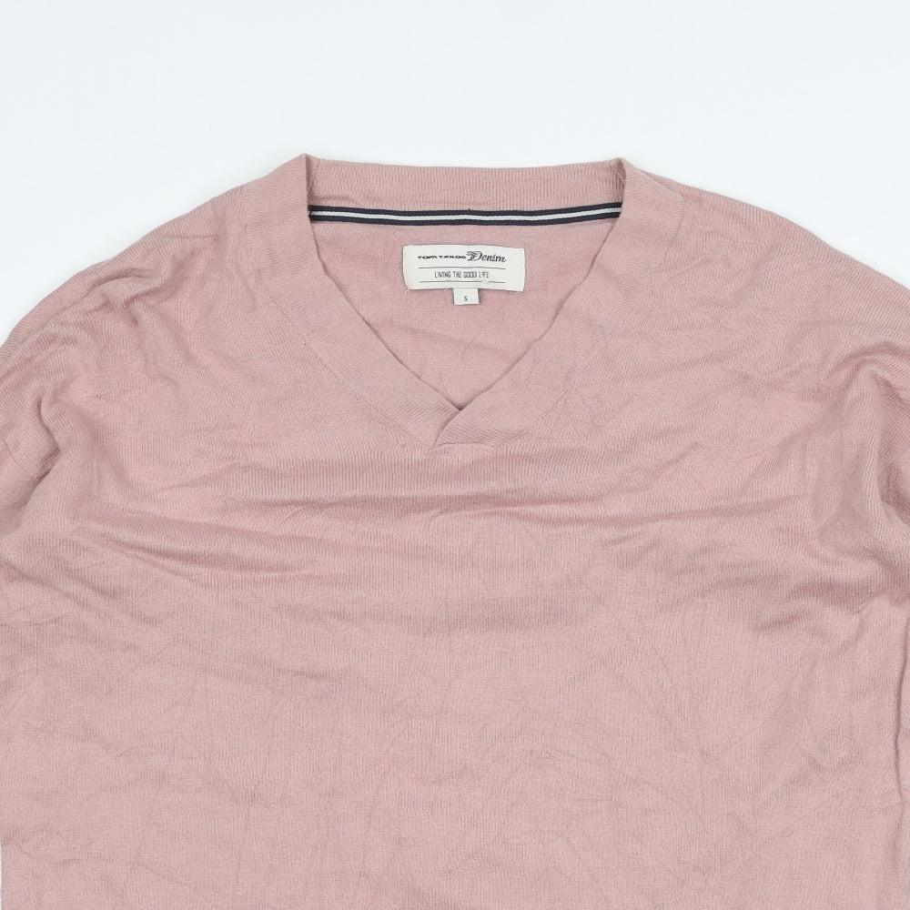 TOM TAILOR Womens Pink   Basic T-Shirt Size S