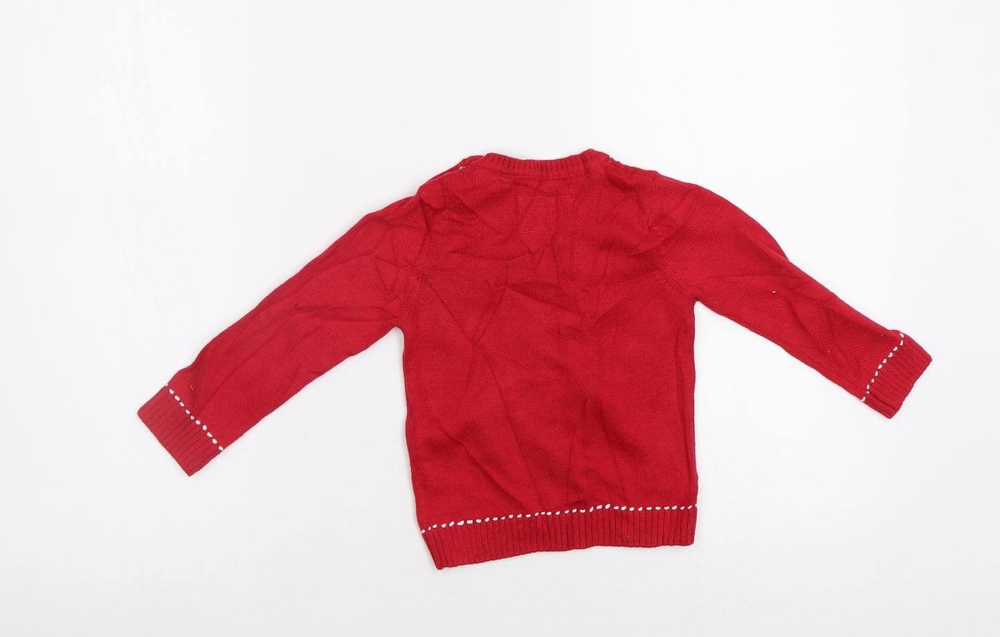 Mothercare Baby Red   Pullover Jumper Size 12-18 Months  - Xmas jumper