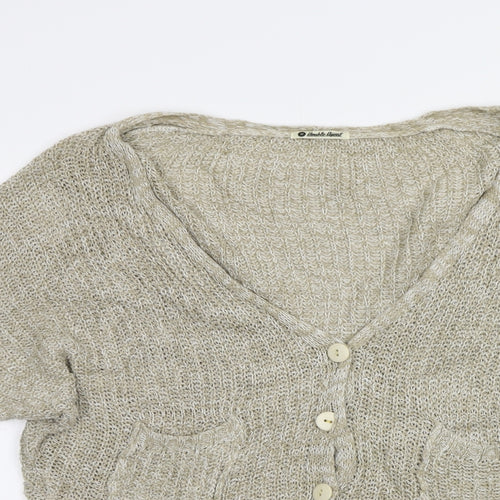 Double Agent Womens Beige   Cardigan Jumper Size M