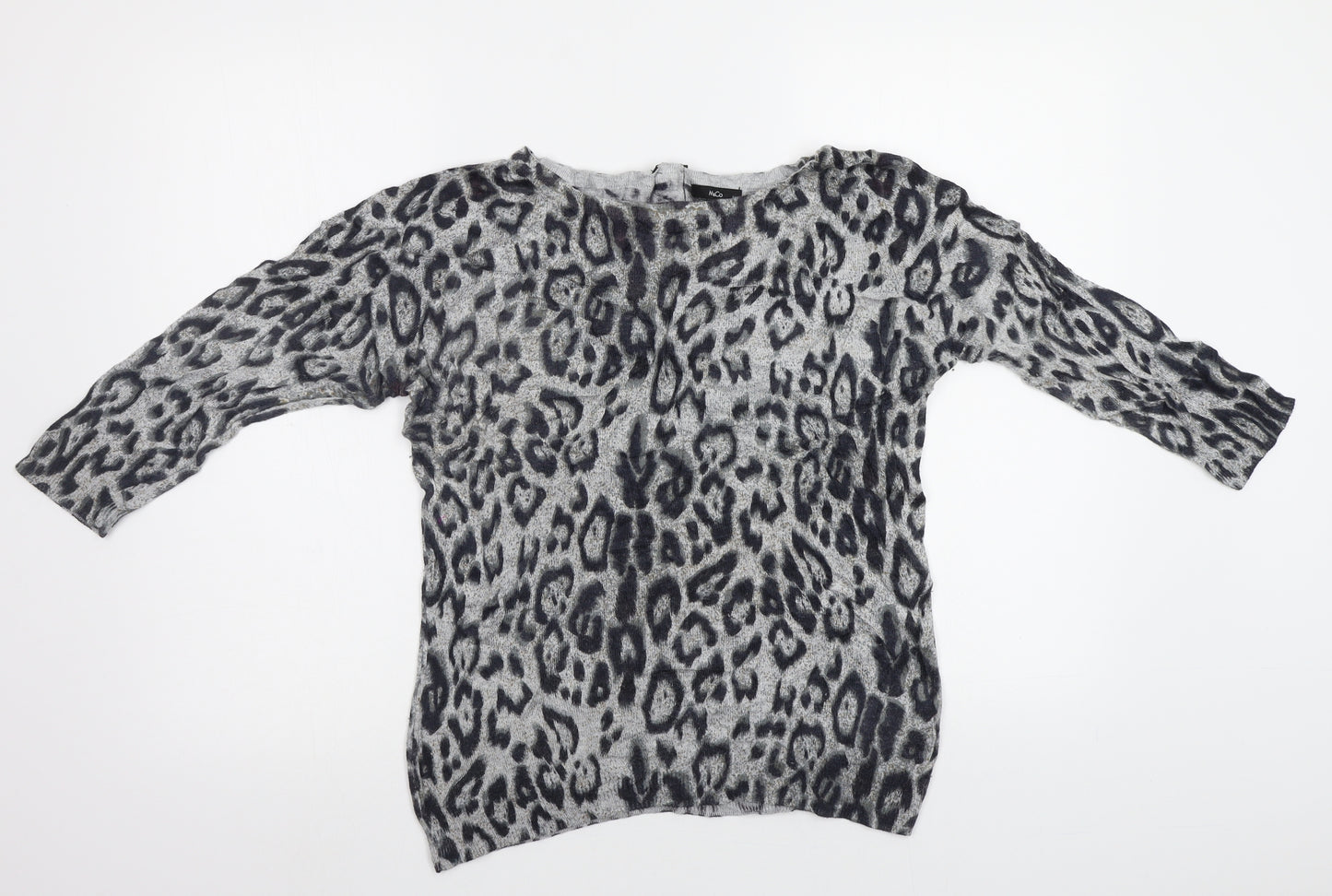 M&Co Womens Green Animal Print  Pullover Jumper Size 14