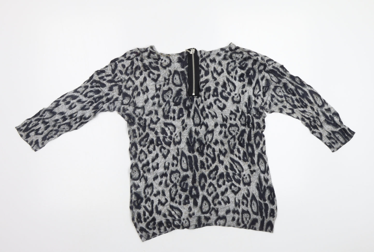 M&Co Womens Green Animal Print  Pullover Jumper Size 14