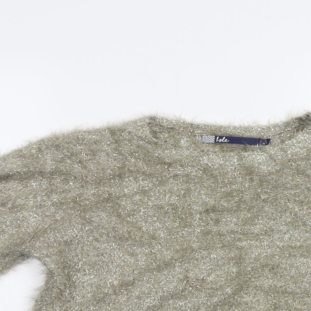 Isle Womens Gold   Pullover Jumper Size S
