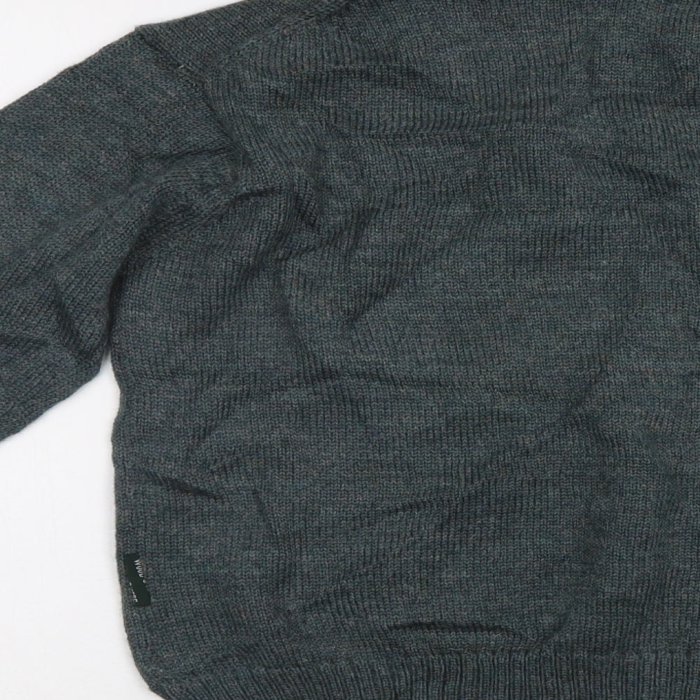 Woolovers Mens Green   Pullover Jumper Size S