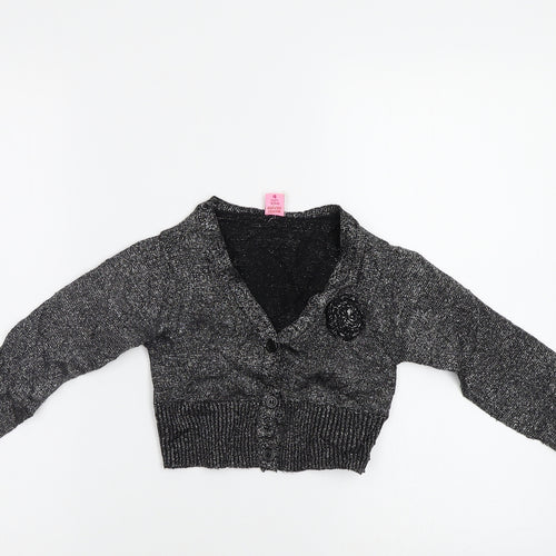 Adams Girl Girls Silver   Cardigan Jumper Size 4 Years