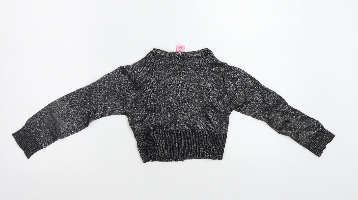 Adams Girl Girls Silver   Cardigan Jumper Size 4 Years