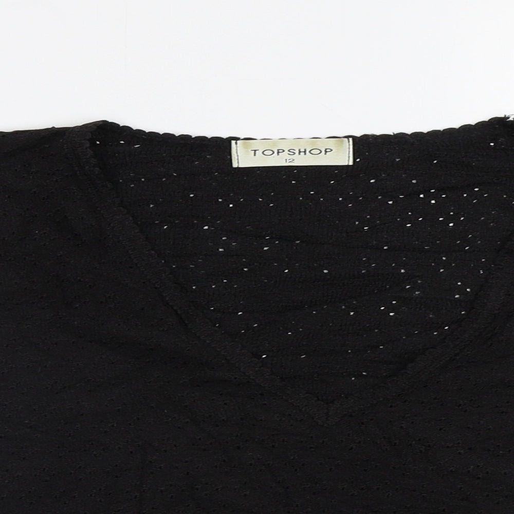Topshop Womens Black   Pullover Jumper Size 12