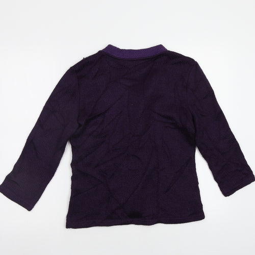 M&S Womens Purple   Cardigan Jumper Size S