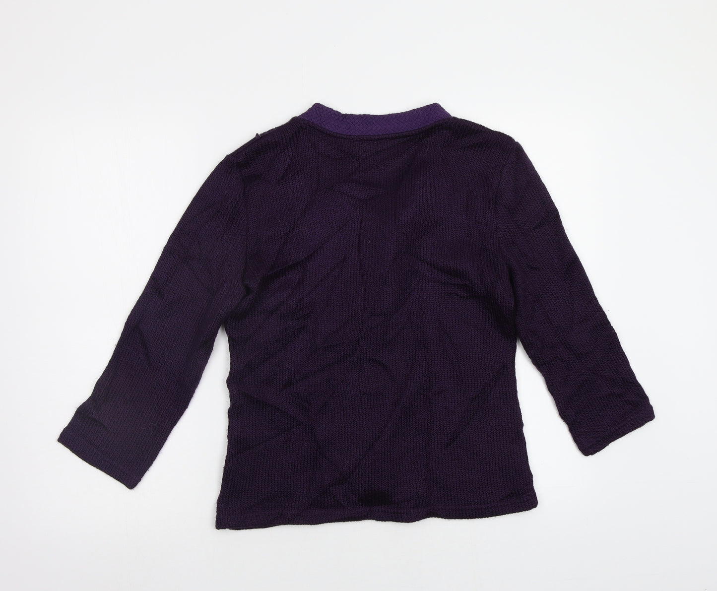 M&S Womens Purple   Cardigan Jumper Size S