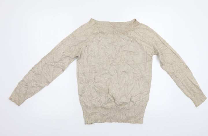 F&F Womens Gold Pullover Jumper Size 12
