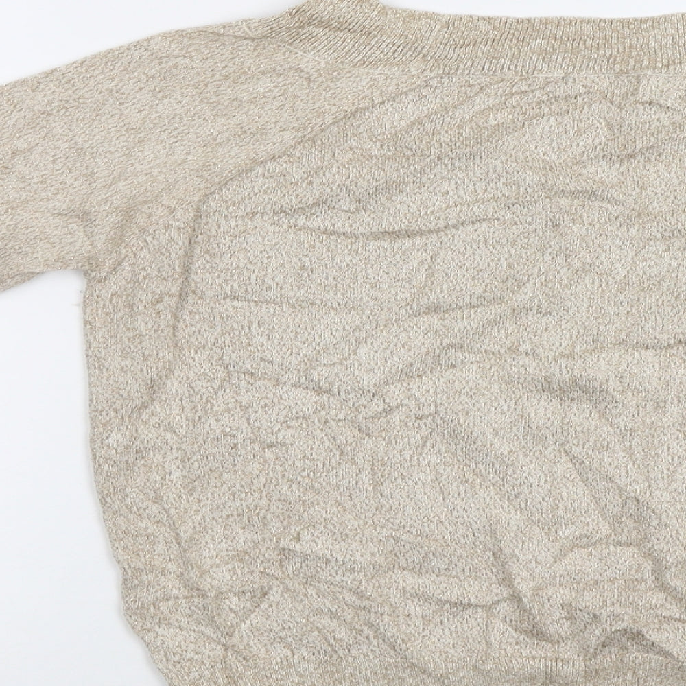 F&F Womens Gold   Pullover Jumper Size 12
