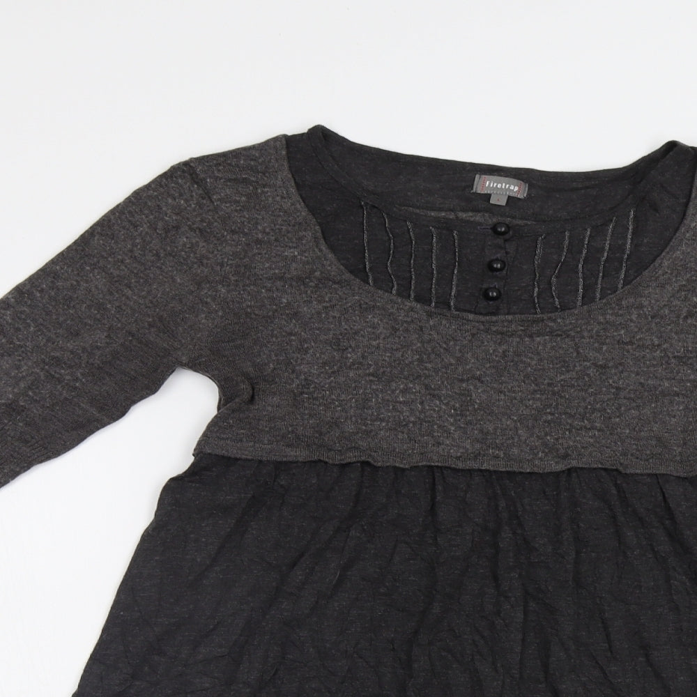 Firetrap Womens Grey  Knit Jumper Dress  Size L
