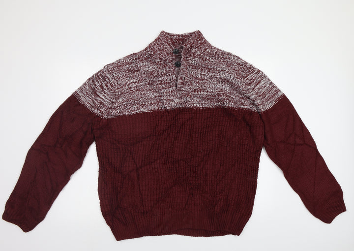 M&Co Womens Red Pullover Jumper Size XL