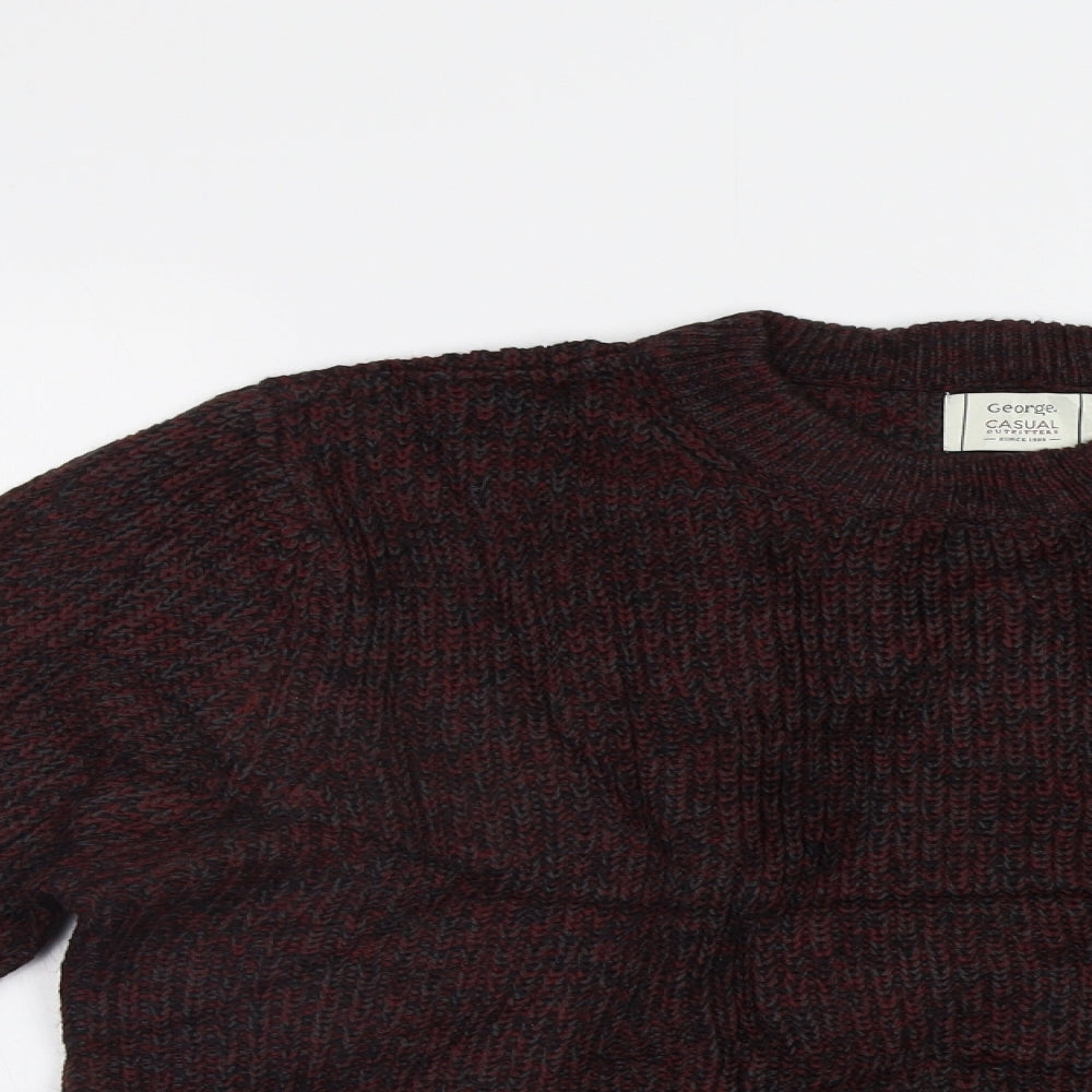 George Mens Red   Pullover Jumper Size L