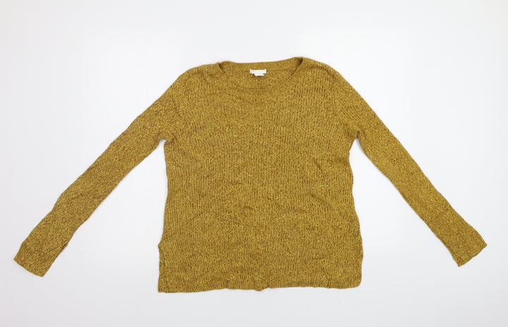 H&M Womens Yellow   Pullover Jumper Size M