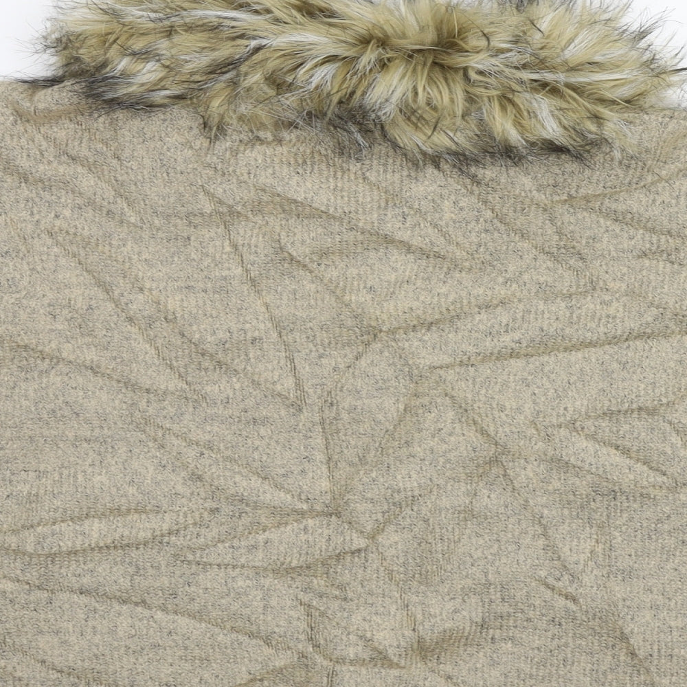 Primark Girls Beige  Knit Overcoat Coatigan Size 8-9 Years