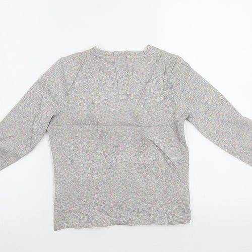 M&S Girls Grey   Pullover Jumper Size 6-7 Years