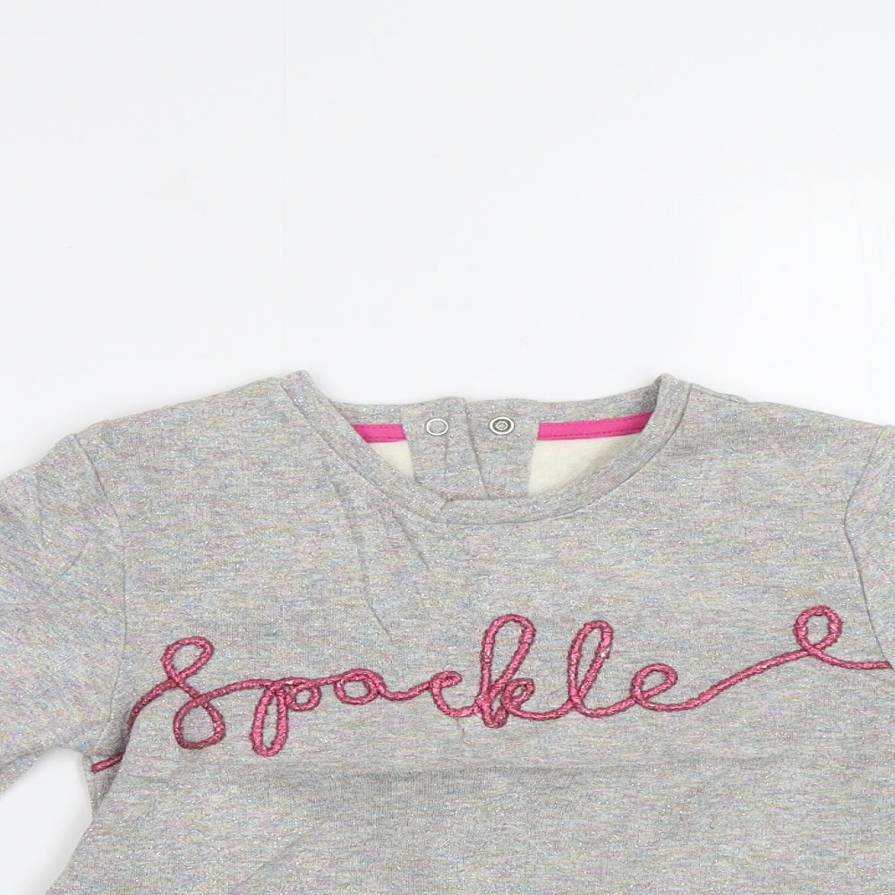 M&S Girls Grey   Pullover Jumper Size 6-7 Years