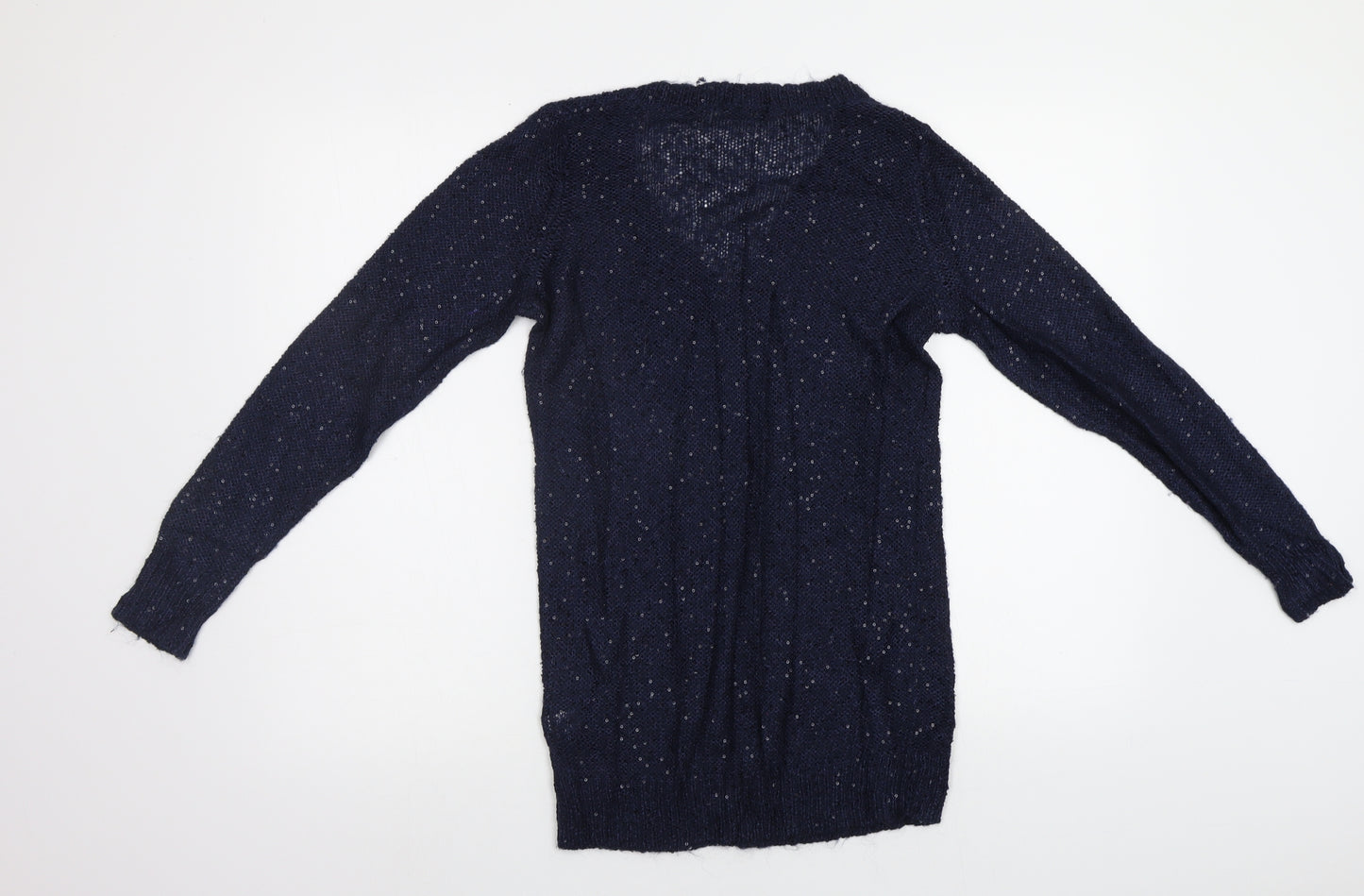 Oasis Womens Blue   Pullover Jumper Size S  - Sequin detail