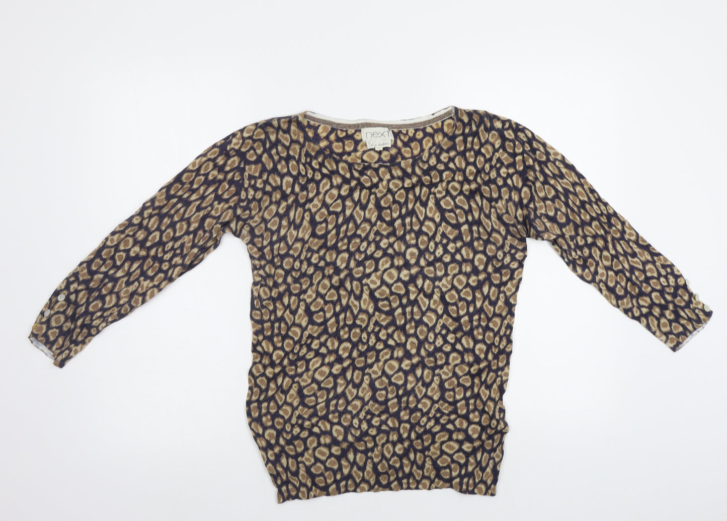 NEXT Womens Brown Animal Print  Pullover Jumper Size 8