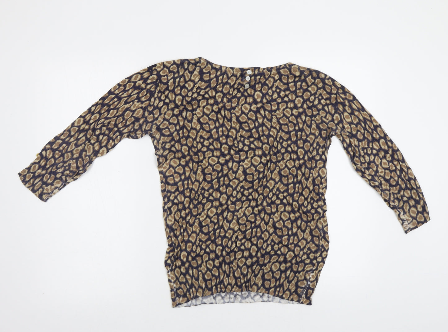 NEXT Womens Brown Animal Print  Pullover Jumper Size 8