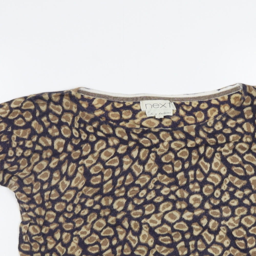 NEXT Womens Brown Animal Print  Pullover Jumper Size 8