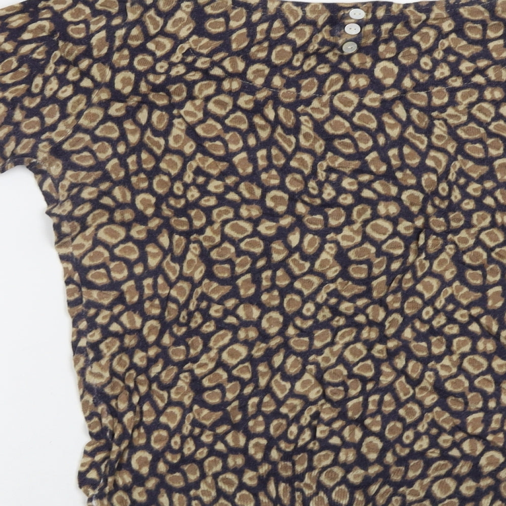 NEXT Womens Brown Animal Print  Pullover Jumper Size 8