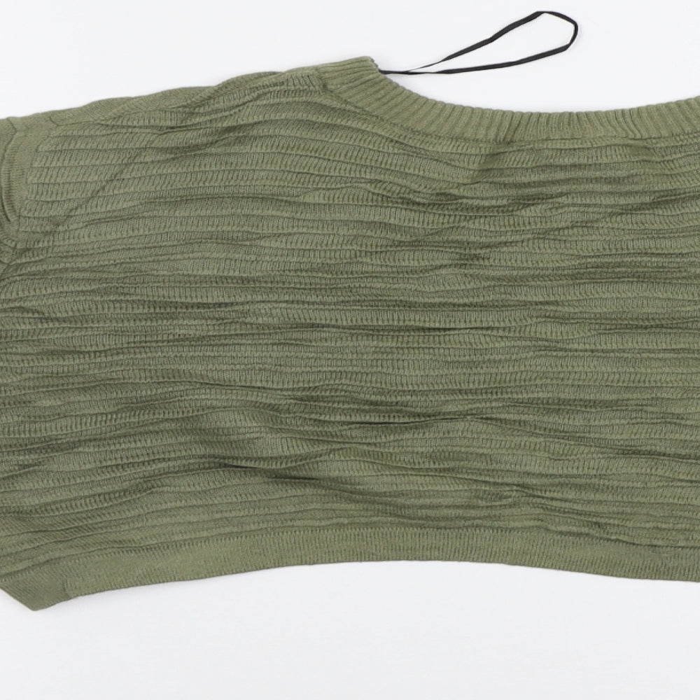 H&M Womens Green   Pullover Jumper Size S  - Cropped