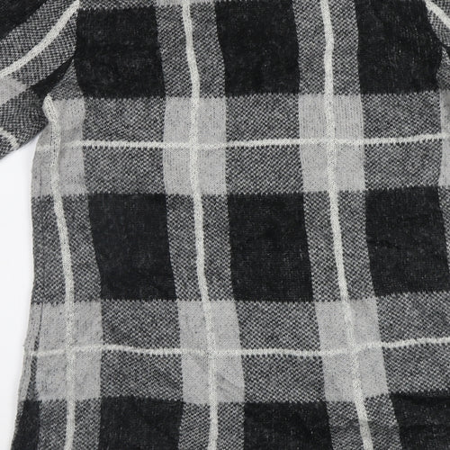 Peacocs Womens Grey Check  Jumper Dress  Size M
