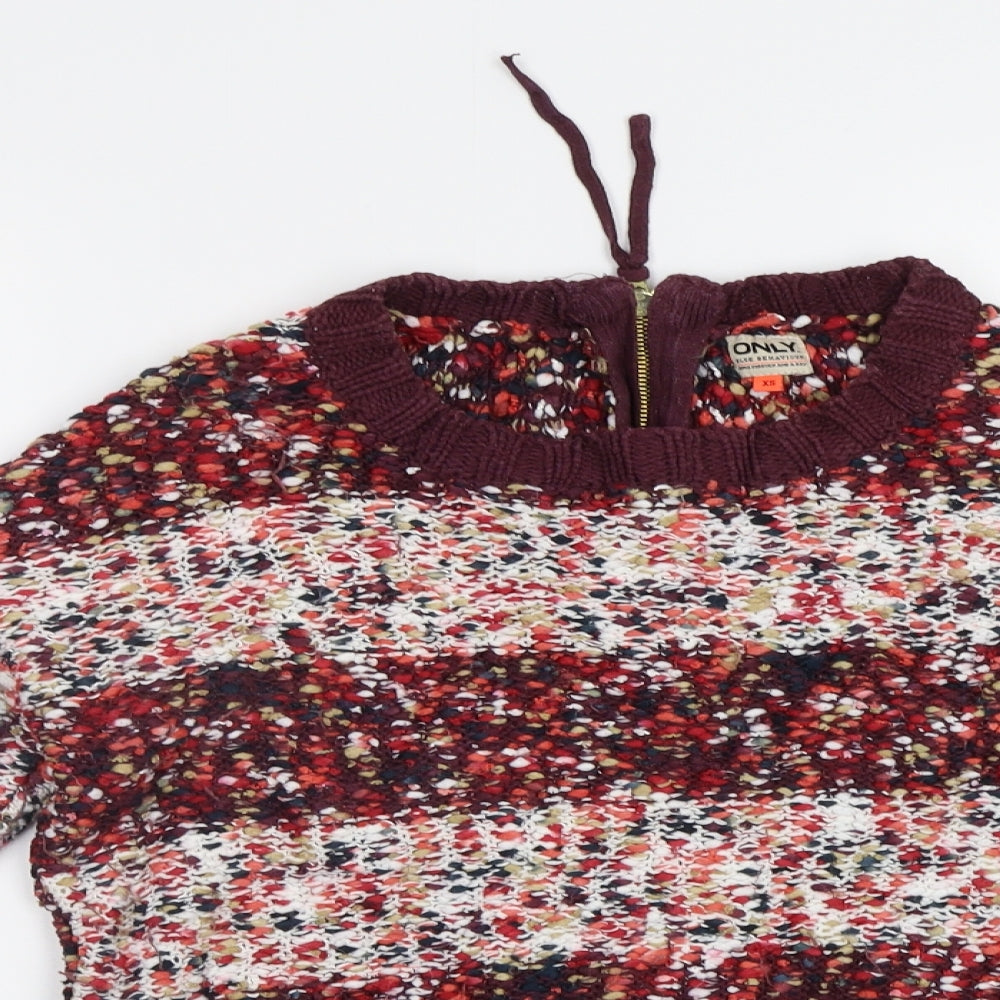Only Womens Red   Pullover Jumper Size XS