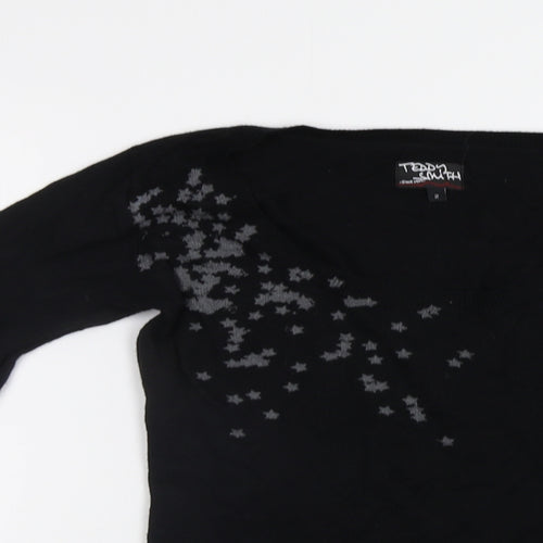 Teddy Smith Womens Black   Pullover Jumper Size S  - Stars