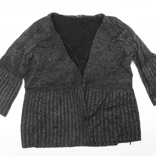 BM Womens Black   Cardigan Jumper Size XL