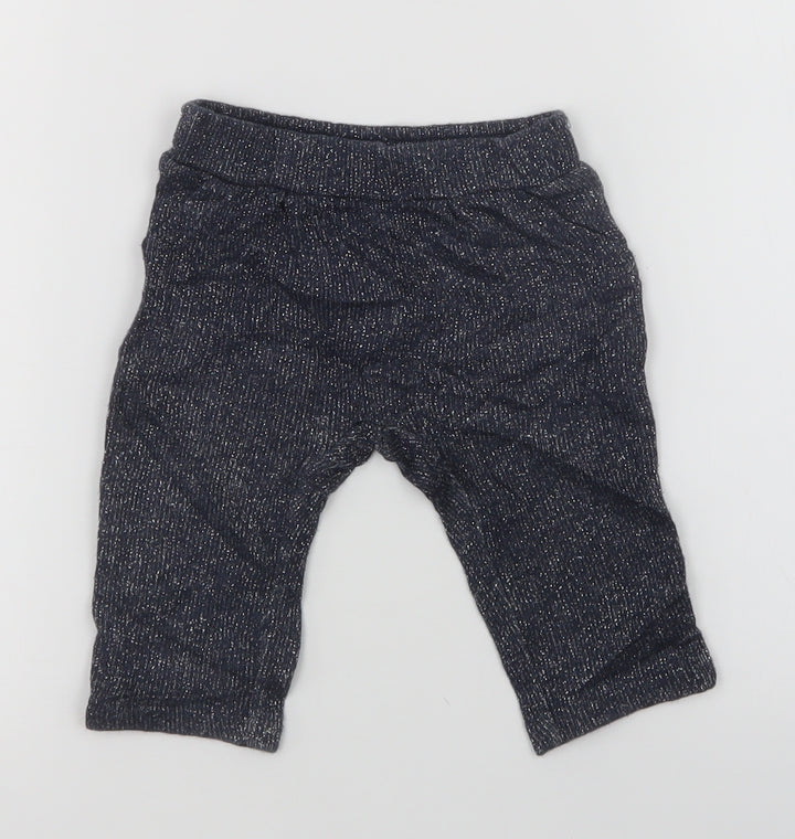 United Colors of Benetton Girls Blue Sweatpants Trousers Size 6-9 Months